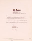 Di-Acro-Di Acro 55/75 Type II Press Brakes, Operations Parts Circuits and Electrical Manual 1976-55-55/75-75-II-01